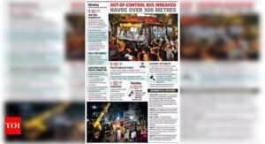 मुंबई में बस दुर्घटना में 7 लोगों की मौत: ड्राइवर का दावा, गति बढ़ाना एक गलती थी | - टाइम्स ऑफ इंडिया
